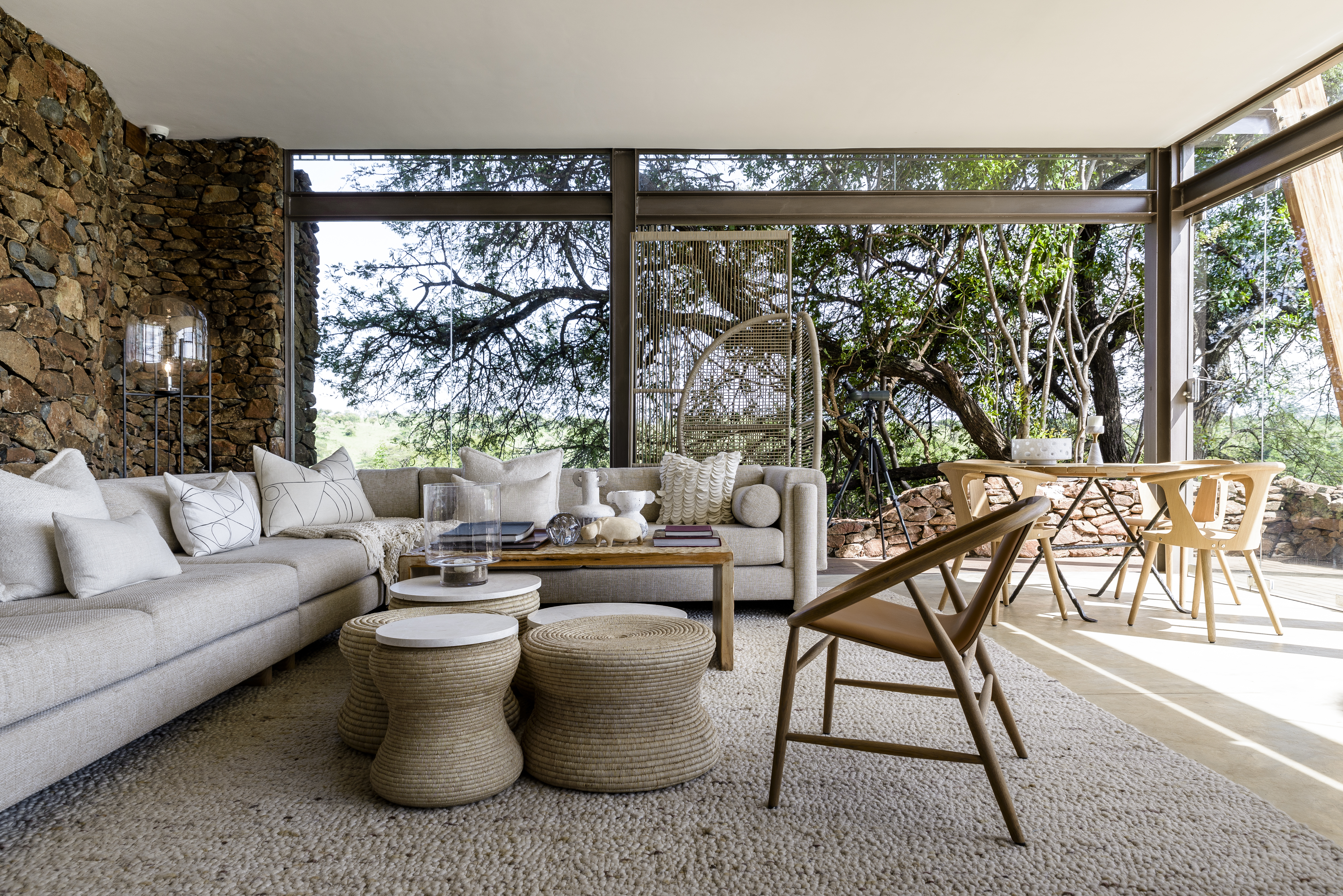Singita Faru Faru Lodge lounge area